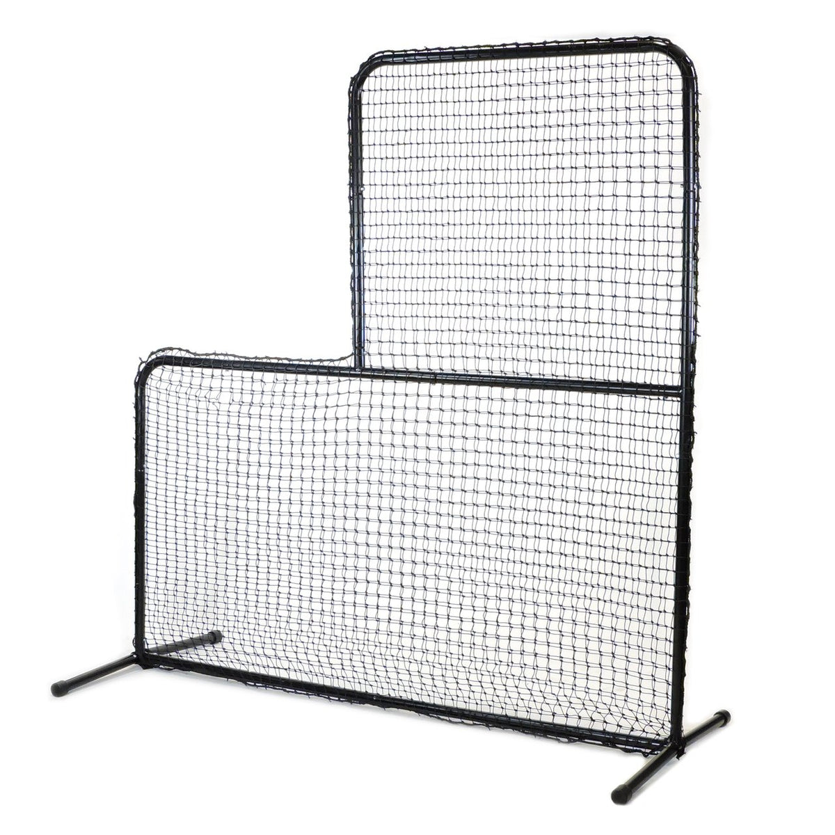 Angled view of the JUGS Standard L-Shaped Pitchers Screen, photographed on a white background.