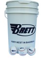 Brett Practice Baseballs and Bucket