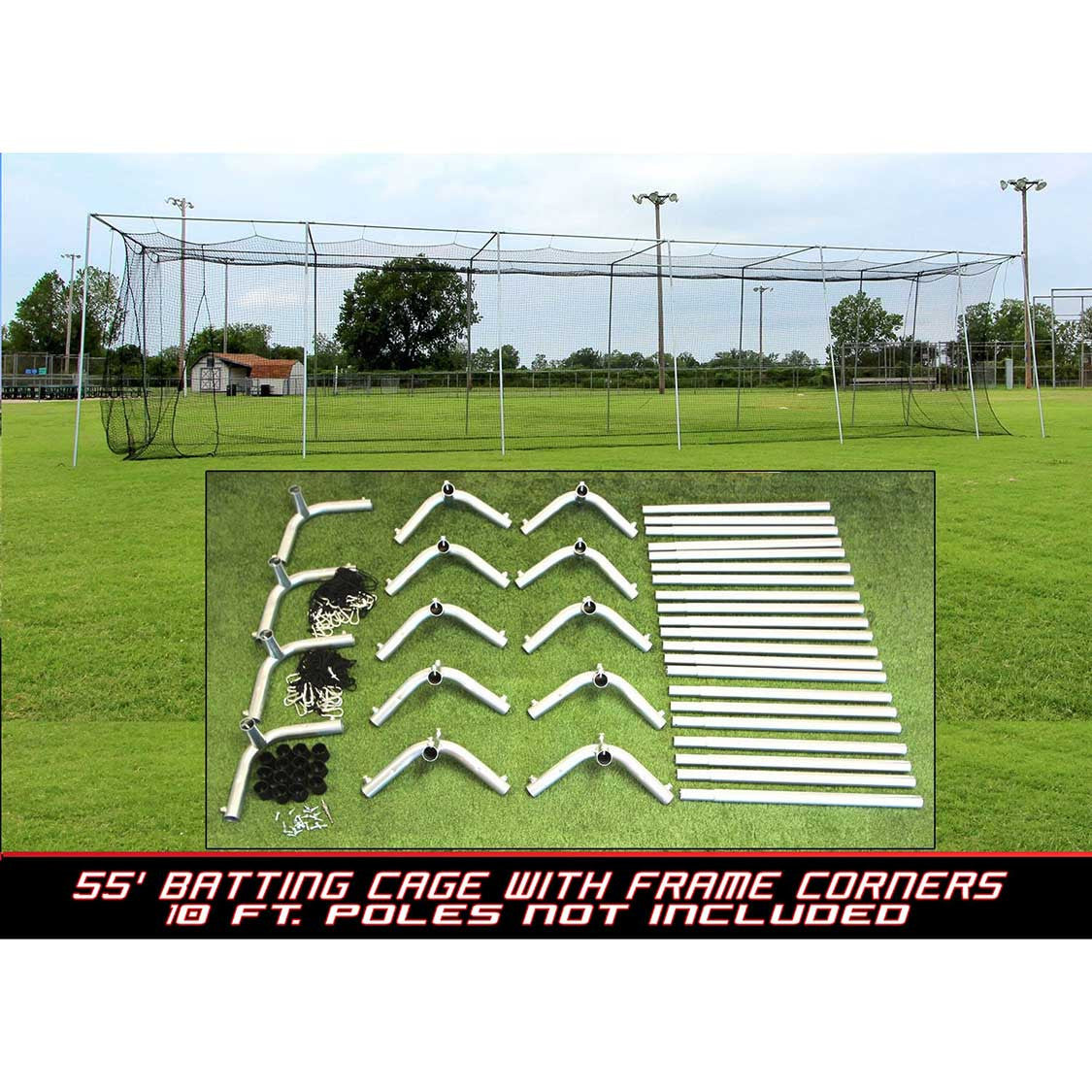 Cimarron 55x12x12 #24 Batting Cage and Frame Corners