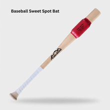 CamWood Baseball Sweet Spot Bat with a raised red sweet spot band on the barrel and white handle tape