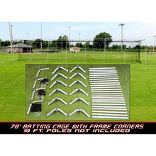 Batting Cage Net and Frame Corners
