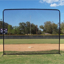 Varsity 8x10 field screen set up in front of home plate