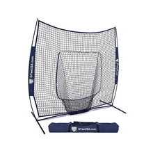 A black and navy G Tee net folded beside its carrying bag.