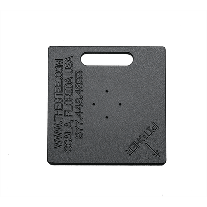 The underside of the G Tee Classic Base base, engraved with the G Tee contact details.