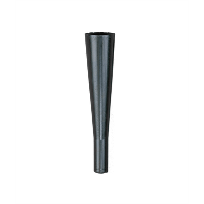 A single black flexible rubber G Tee cup standing upright on a black background.