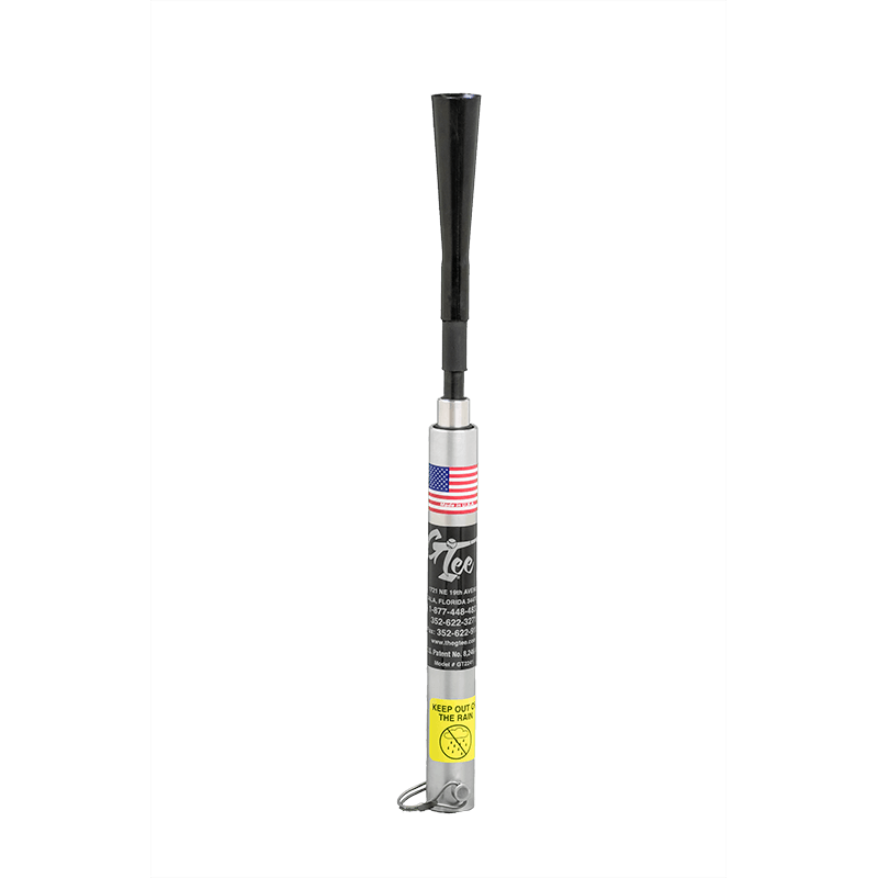 The G Tee Uprights photographed on a black background.