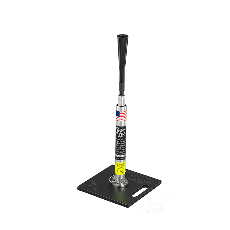 The G Tee Lite Batting Tee photographed on a black background.