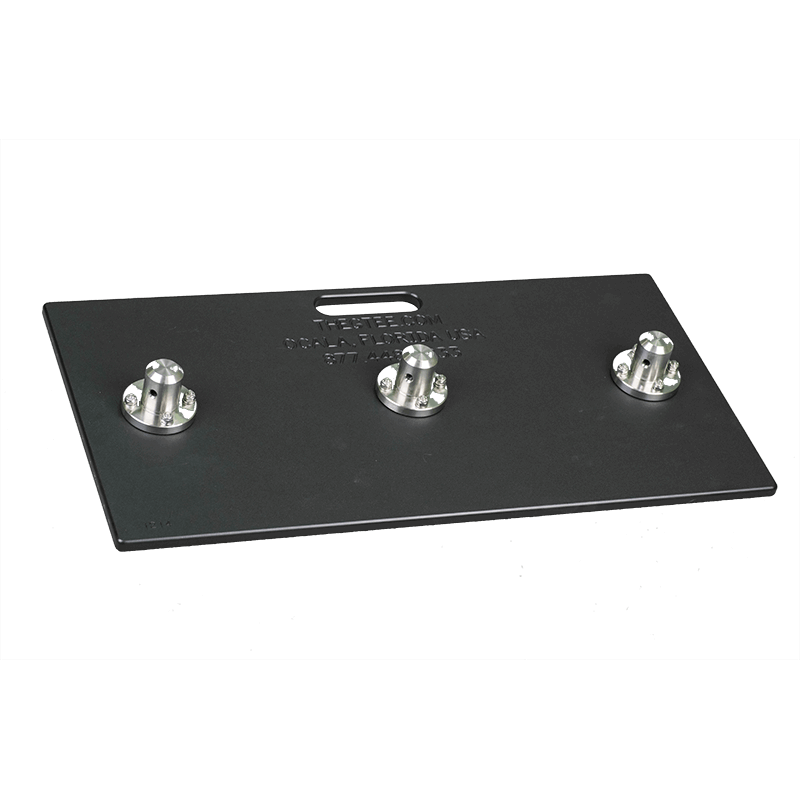 The G Tee 3 Classic base lying flat, showing three upright sockets spaced along its length.