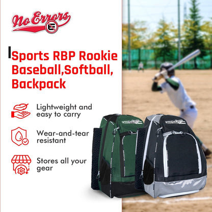 No Errors RBP Rookie Baseball and Softball Backpack
