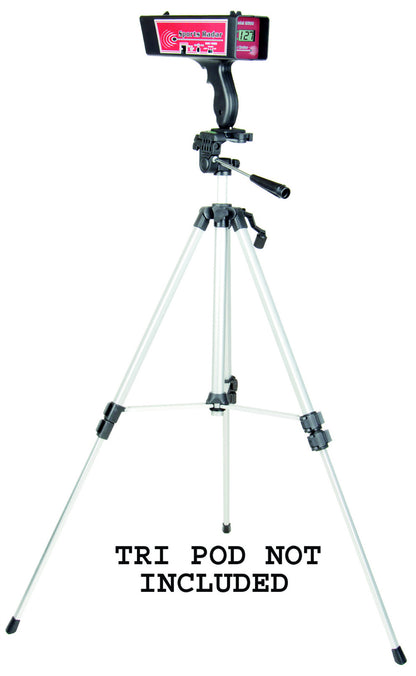 A SR3600 mounted on a tripod, aimed to the side.