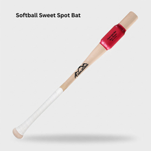 CamWood Softball Sweet Spot Bat with a raised red sweet spot on the barrel and a white handle