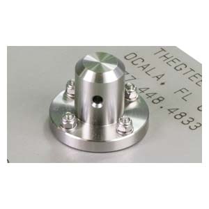A close view of the machined stainless socket on the Pro Quad base.