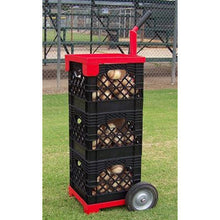 Baseball Crate Mate Loaded with 3 Crates of Baseballs