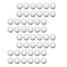 Four dozen white JUGS Sting-Free realistic-seam baseballs, photographed on a white background.