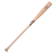 A long, thin natural wood CamWood fungo bat with the black CamWood logo printed on the barrel, shown diagonally on a plain white background.