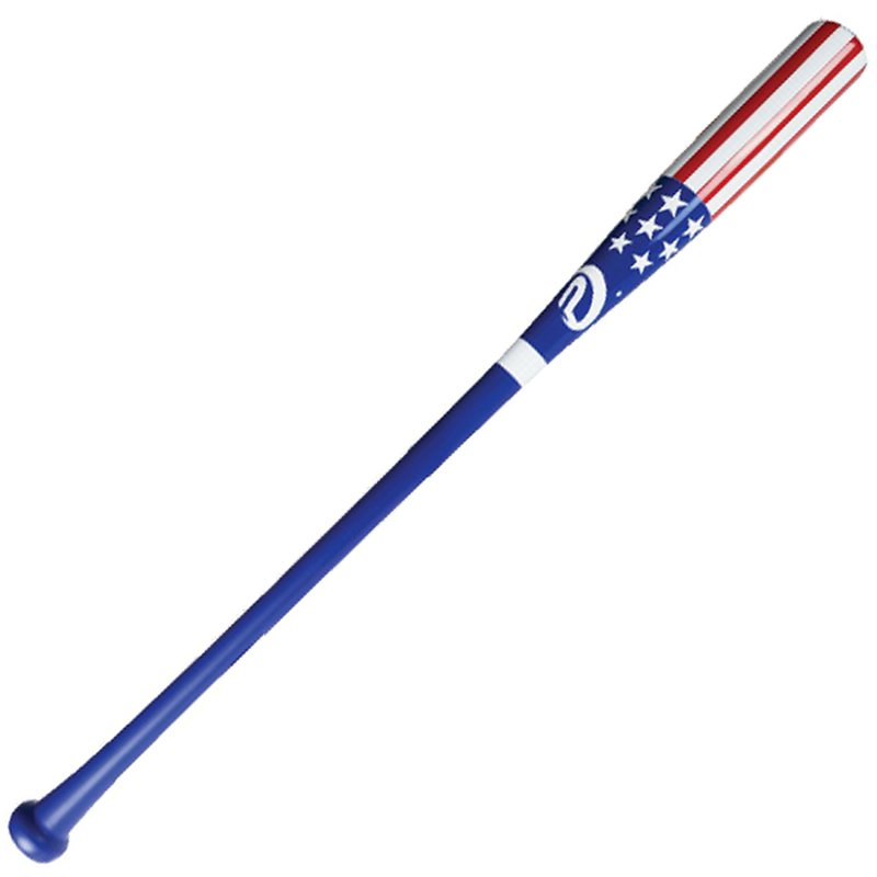 A ProNine composite fungo bat in the American Flag design