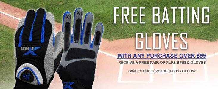 Free batting gloves offer banner