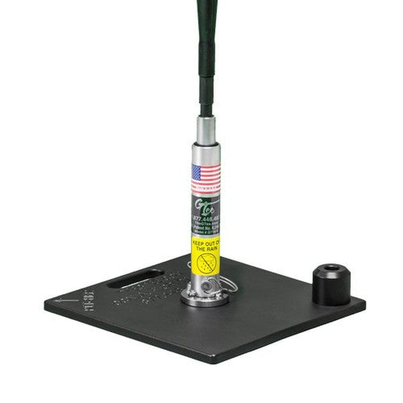 The G Tee Classic tee seen from a low angle, showing the base and the round weight post.