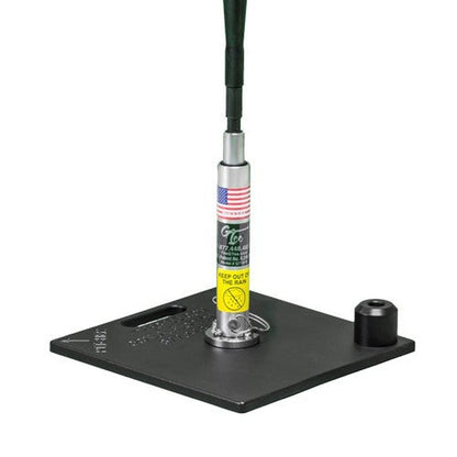 The G Tee Classic tee seen from a low angle, showing the base and the round weight post.