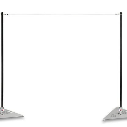 A single pitching stick and string photographed on a white background.