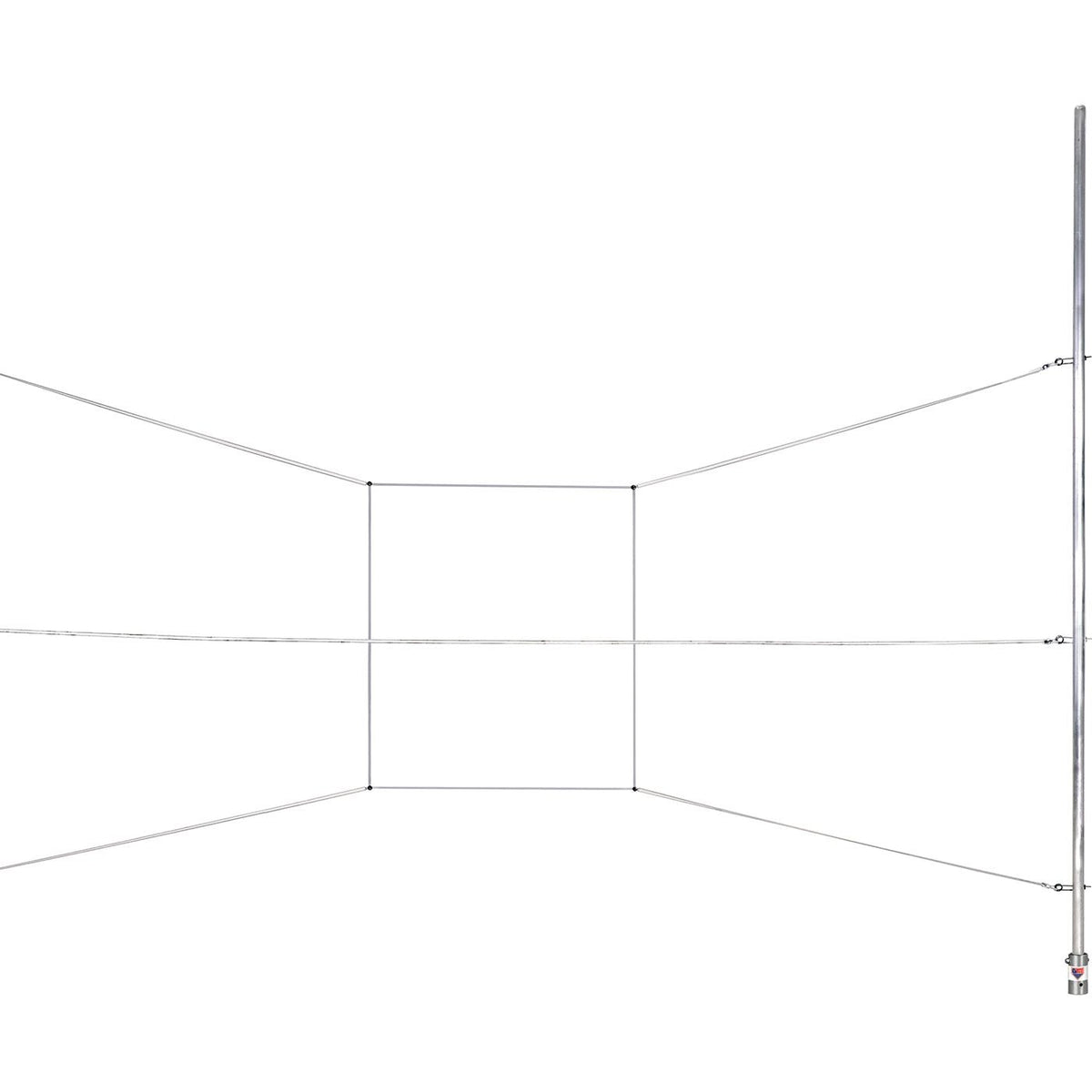 A pair of G Tee pitching sticks strung to mark a rectangular target across the hitting zone.