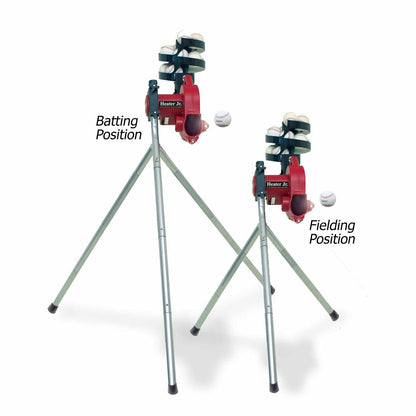 Heater Jr. Real Baseball Pitching Machine with 12-Ball Auto Feeder