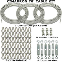 70ft. Batting Cage Cable Kit Components