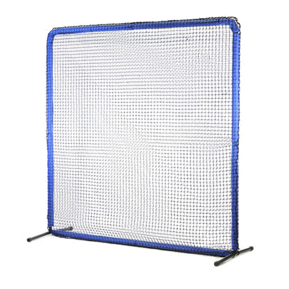 Angled view of the JUGS Protector Blue Series 8-Foot Fungo Screen, photographed on a white background.