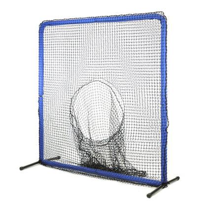 Angled view of the JUGS Protector Blue Series Square Screen with Sock-Net, photographed on a white background.