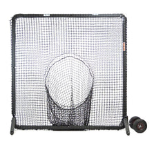 The black JUGS Protector Series Square Screen with Sock-Net and attached wheel kit, photographed on a white background.