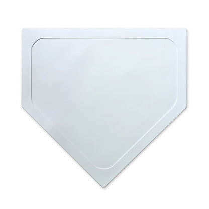 The white JUGS throw-down home plate included in the package, photographed on a white background.