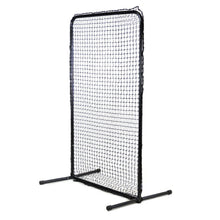 Side view of the JUGS Standard Lite-Flite and Slowpitch Screen showing its base legs, photographed on a white background.