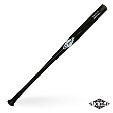 Black Old Hickory FT1 flat sided trainer bat lying at an angle on a white background