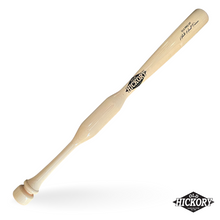 Natural finish Old Hickory HTA adult hands trainer bat with a wide flattened grip section above a stepped knob