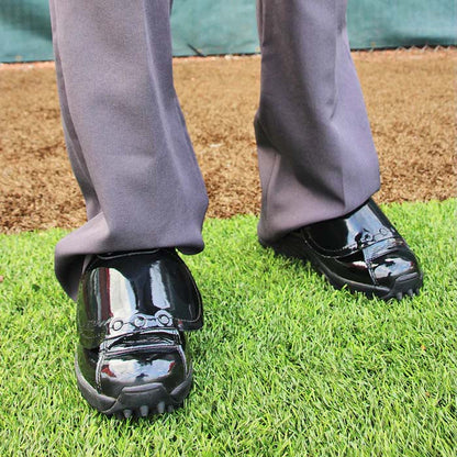 Patent Leather Reaction Pro Plate Lo Umpire Shoes by 3N2
