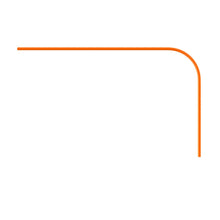 The orange polycarbonate Guide Bar on a white background.
