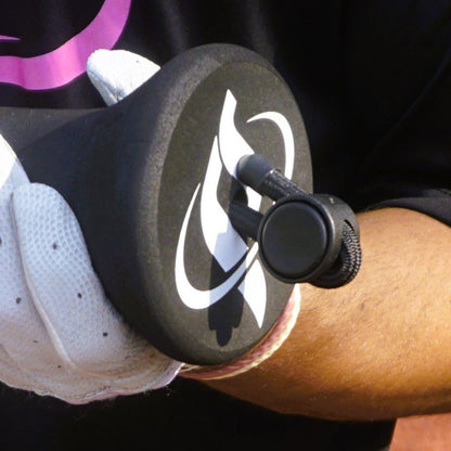 Close view of the True Connect foam disc seated against the lead forearm.