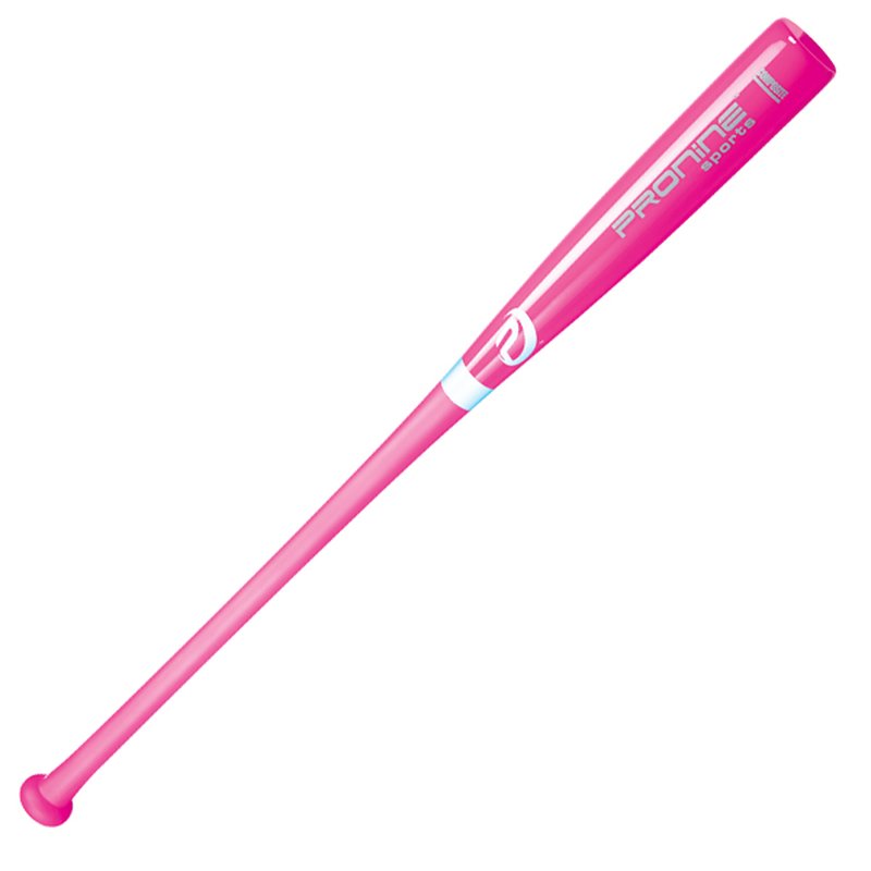 A pink ProNine composite fungo bat