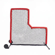Pro 7.5x7.5 L Screen with red frame padding on a white background
