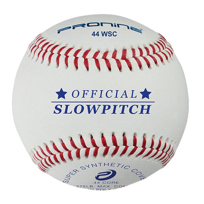 A white ProNine 44 WSC slowpitch softball