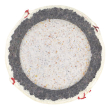 Cross-section of a baseball showing its center and layered wool windings