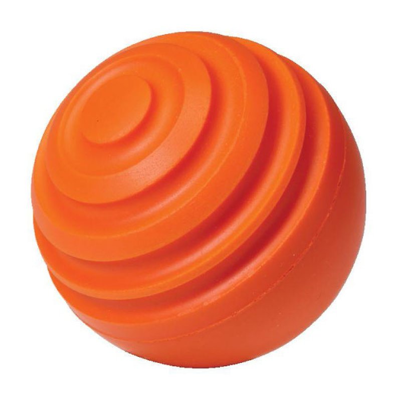 A red ProNine CTB spiral curve training baseball
