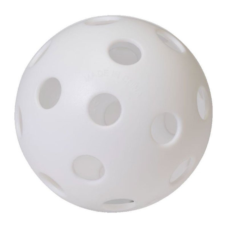 White ProNine perforated plastic training balls