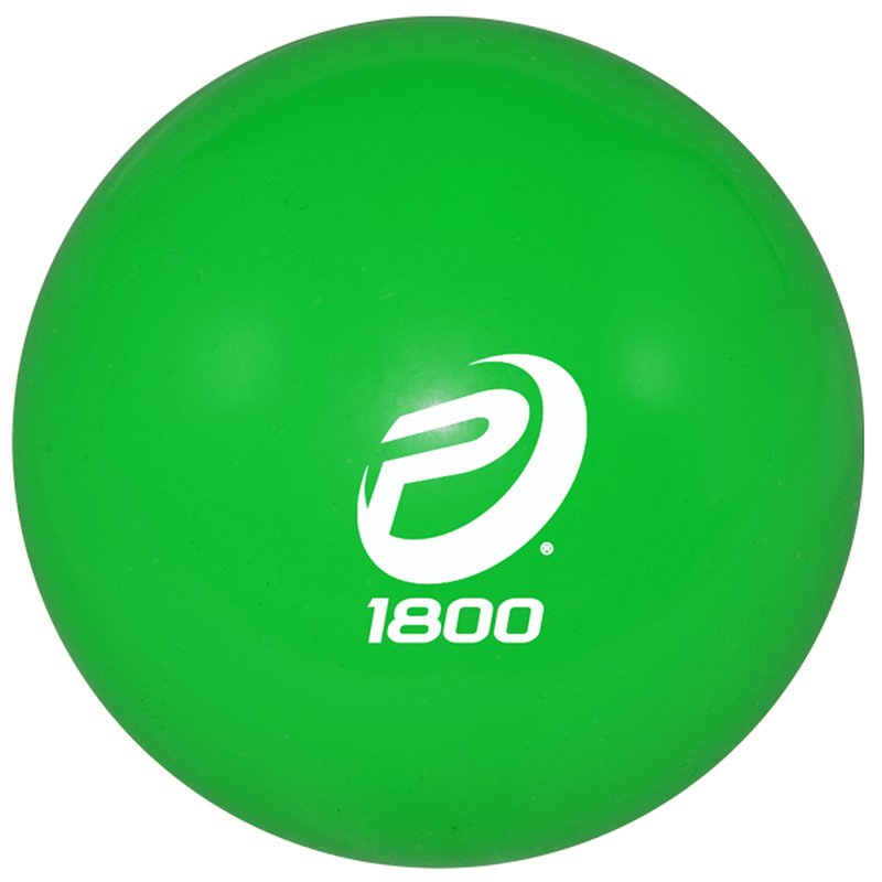 A green ProNine 4 lb weighted sand ball marked 1800