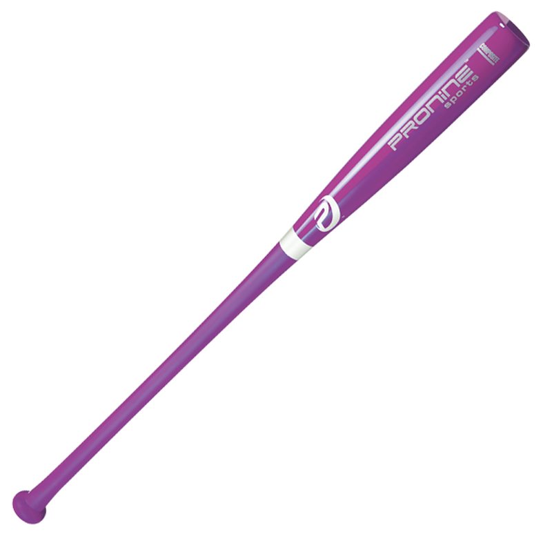 A purple ProNine composite fungo bat