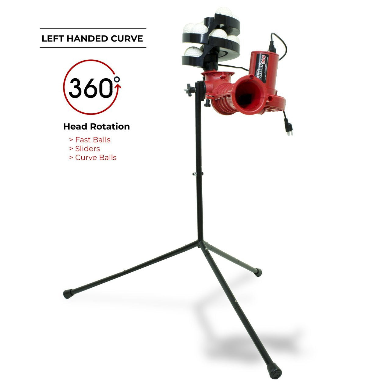 Slider Lite 360 Baseball Machine & Xtender 24' Batting Cage Package