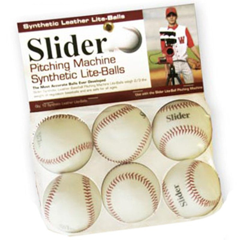 Heater Slider Lite Leather Pitching Machine Baseballs SLB49-6 Half ...