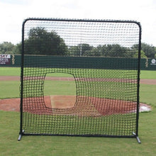 Varsity 7x7 softball pitchers screen with center window in front of the circle