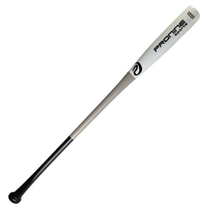 A tri-color black, gray and white ProNine composite fungo bat