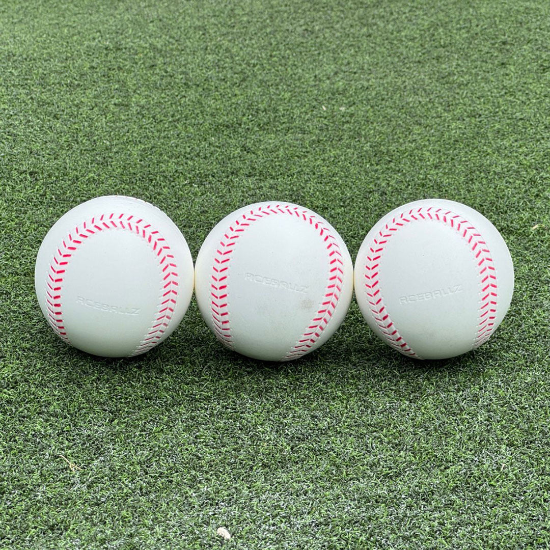 TruFlight AceBallz set of 3 on baseball field grass